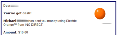 Picking Up an Electric Check - Click to Enlarge Email